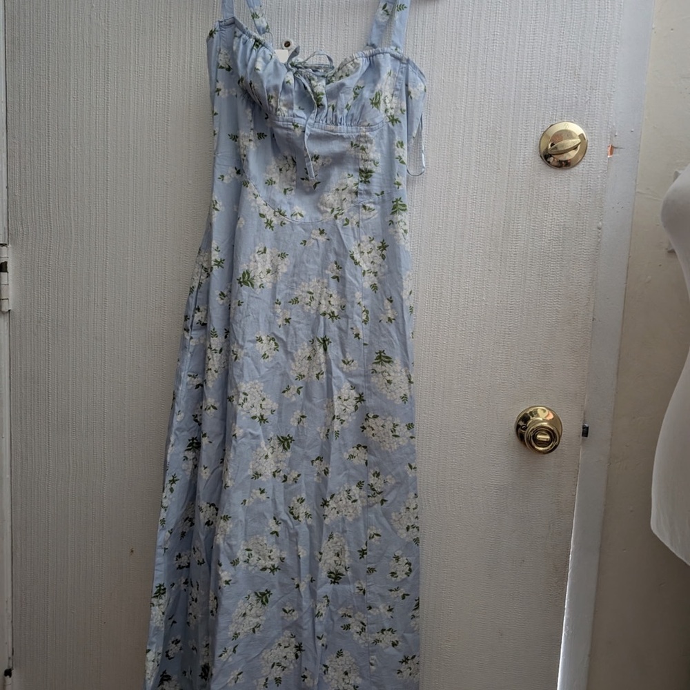 Floral Blue Maxi Dress
